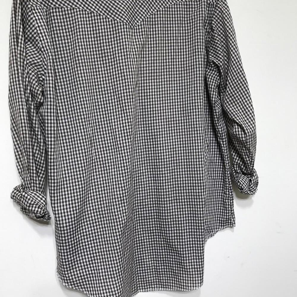 Wrangler Pearl Snap Shirt Size 18x35 Mens Multicolor Long Sleeve - Picture 3 of 4